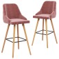 vidaXL Barhocker 2 Stk. Rosa Samt vidaXL Barhocker 2 Stk. Rosa Samt