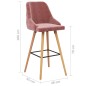 vidaXL Barhocker 2 Stk. Rosa Samt vidaXL Barhocker 2 Stk. Rosa Samt