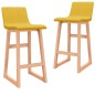 vidaXL Barhocker 2 Stk. Senfgelb Stoff vidaXL Barhocker 2 Stk. Senfgelb Stoff