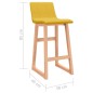 vidaXL Barhocker 2 Stk. Senfgelb Stoff vidaXL Barhocker 2 Stk. Senfgelb Stoff