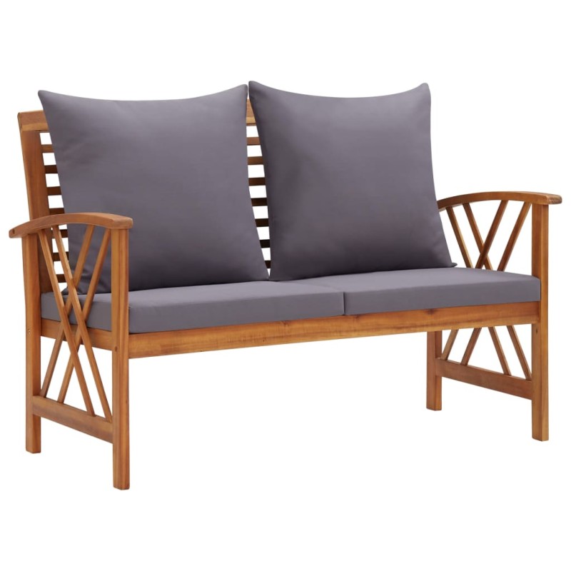 vidaXL Gartenbank mit Kissen 119 cm Massivholz Akazie vidaXL Gartenbank mit Kissen 119 cm Massivholz Akazie