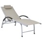 vidaXL Sonnenliege Aluminium Textilene Creme vidaXL Sonnenliege Aluminium Textilene Creme
