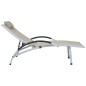 vidaXL Sonnenliege Aluminium Textilene Creme vidaXL Sonnenliege Aluminium Textilene Creme