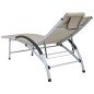 vidaXL Sonnenliege Aluminium Textilene Creme vidaXL Sonnenliege Aluminium Textilene Creme