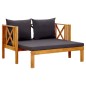 vidaXL 2-Sitzer-Gartenbank mit Kissen 122 cm Massivholz Akazie vidaXL 2-Sitzer-Gartenbank mit Kissen 122 cm Massivholz Akazie