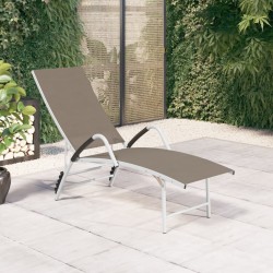 vidaXL Sonnenliege Textilene und Aluminium Taupe