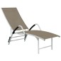 vidaXL Sonnenliege Textilene und Aluminium Taupe vidaXL Sonnenliege Textilene und Aluminium Taupe