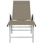 vidaXL Sonnenliege Textilene und Aluminium Taupe vidaXL Sonnenliege Textilene und Aluminium Taupe