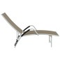 vidaXL Sonnenliege Textilene und Aluminium Taupe vidaXL Sonnenliege Textilene und Aluminium Taupe