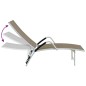vidaXL Sonnenliege Textilene und Aluminium Taupe vidaXL Sonnenliege Textilene und Aluminium Taupe