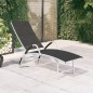vidaXL Sonnenliege Textilene und Aluminium Schwarz vidaXL Sonnenliege Textilene und Aluminium Schwarz
