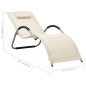 vidaXL Sonnenliege Textilene Creme und Grau vidaXL Sonnenliege Textilene Creme und Grau