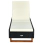vidaXL Sonnenliege mit Auflage Poly Rattan Schwarz vidaXL Sonnenliege mit Auflage Poly Rattan Schwarz