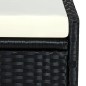 vidaXL Sonnenliege mit Auflage Poly Rattan Schwarz vidaXL Sonnenliege mit Auflage Poly Rattan Schwarz
