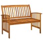 vidaXL Gartenbank mit Kissen 119 cm Massivholz Akazie vidaXL Gartenbank mit Kissen 119 cm Massivholz Akazie