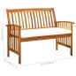 vidaXL Gartenbank mit Kissen 119 cm Massivholz Akazie vidaXL Gartenbank mit Kissen 119 cm Massivholz Akazie
