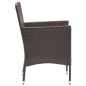 vidaXL Garten-Essstühle 2 Stk. Poly Rattan Braun vidaXL Garten-Essstühle 2 Stk. Poly Rattan Braun