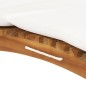 vidaXL Klappbare Sonnenliege mit Cremeweißer Auflage Massivholz Teak vidaXL Klappbare Sonnenliege mit Cremeweißer Auflage Massivholz Teak