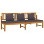 vidaxL Tagesbett mit Grauen Kissen 200x60x75 cm Massivholz Akazie vidaxL Tagesbett mit Grauen Kissen 200x60x75 cm Massivholz Akazie