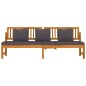 vidaxL Tagesbett mit Grauen Kissen 200x60x75 cm Massivholz Akazie vidaxL Tagesbett mit Grauen Kissen 200x60x75 cm Massivholz Akazie