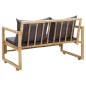 vidaXL Gartenbank mit Kissen 115 cm Bambus vidaXL Gartenbank mit Kissen 115 cm Bambus