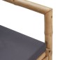 vidaXL Gartenbank mit Kissen 115 cm Bambus vidaXL Gartenbank mit Kissen 115 cm Bambus