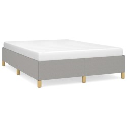 vidaXL Bettgestell ohne Matratze Hellgrau 140x190 cm Stoff