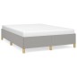 vidaXL Bettgestell ohne Matratze Hellgrau 140x190 cm Stoff vidaXL Bettgestell ohne Matratze Hellgrau 140x190 cm Stoff