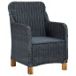 vidaXL Gartenstühle mit Kissen 2 Stk. Poly Rattan Dunkelgrau vidaXL Gartenstühle mit Kissen 2 Stk. Poly Rattan Dunkelgrau