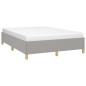 vidaXL Bettgestell ohne Matratze Hellgrau 140x190 cm Stoff vidaXL Bettgestell ohne Matratze Hellgrau 140x190 cm Stoff