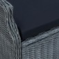 vidaXL Verstellbarer Gartensessel mit Auflagen Poly Rattan Dunkelgrau vidaXL Verstellbarer Gartensessel mit Auflagen Poly Rattan Dunkelgrau