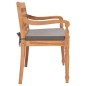 vidaXL Batavia-Bank mit Dunkelgrauem Kissen 120 cm Teak Massivholz vidaXL Batavia-Bank mit Dunkelgrauem Kissen 120 cm Teak Massivholz