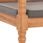 vidaXL Batavia-Bank mit Dunkelgrauem Kissen 120 cm Teak Massivholz vidaXL Batavia-Bank mit Dunkelgrauem Kissen 120 cm Teak Massivholz