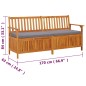 vidaXL Truhenbank mit Kissen 170 cm Massivholz Akazie vidaXL Truhenbank mit Kissen 170 cm Massivholz Akazie