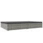 vidaXL Sonnenliege mit Auflagen Poly Rattan Dunkelgrau vidaXL Sonnenliege mit Auflagen Poly Rattan Dunkelgrau