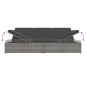 vidaXL Sonnenliege mit Auflagen Poly Rattan Dunkelgrau vidaXL Sonnenliege mit Auflagen Poly Rattan Dunkelgrau