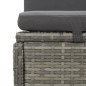 vidaXL Sonnenliege mit Auflagen Poly Rattan Dunkelgrau vidaXL Sonnenliege mit Auflagen Poly Rattan Dunkelgrau