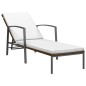 vidaXL Sonnenliegen 2 Stk. mit Tisch Poly Rattan Braun vidaXL Sonnenliegen 2 Stk. mit Tisch Poly Rattan Braun
