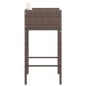 vidaXL Barhocker 4 Stk. mit Kissen Braun Poly Rattan vidaXL Barhocker 4 Stk. mit Kissen Braun Poly Rattan