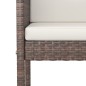 vidaXL Barhocker 4 Stk. mit Kissen Braun Poly Rattan vidaXL Barhocker 4 Stk. mit Kissen Braun Poly Rattan
