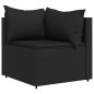 vidaXL Garten-Ecksofa mit Kissen Schwarz Poly Rattan vidaXL Garten-Ecksofa mit Kissen Schwarz Poly Rattan