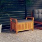 vidaXL Garten-Truhenbank mit Kissen 91 cm Massivholz Akazie vidaXL Garten-Truhenbank mit Kissen 91 cm Massivholz Akazie