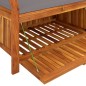 vidaXL Garten-Truhenbank mit Kissen 91 cm Massivholz Akazie vidaXL Garten-Truhenbank mit Kissen 91 cm Massivholz Akazie