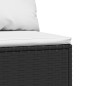 vidaXL Garten-Mittelsofa mit Kissen Schwarz Poly Rattan vidaXL Garten-Mittelsofa mit Kissen Schwarz Poly Rattan
