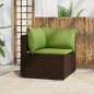 vidaXL Garten-Ecksofa mit Kissen Braun Poly Rattan vidaXL Garten-Ecksofa mit Kissen Braun Poly Rattan