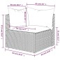 vidaXL Garten-Ecksofa mit Kissen Braun Poly Rattan vidaXL Garten-Ecksofa mit Kissen Braun Poly Rattan