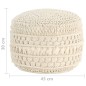 vidaXL Makramee Sitzpuff Handgefertigt 45 x 30 cm Baumwolle vidaXL Makramee Sitzpuff Handgefertigt 45 x 30 cm Baumwolle