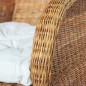 vidaXL Sessel mit Kissen Hellbraun Natürliches Rattan und Leinen vidaXL Sessel mit Kissen Hellbraun Natürliches Rattan und Leinen