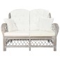 vidaXL 2-Sitzer-Sofa Grau Rattan vidaXL 2-Sitzer-Sofa Grau Rattan