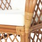 vidaXL Sessel mit Kissen Hellbraun Natur-Rattan und Leinen vidaXL Sessel mit Kissen Hellbraun Natur-Rattan und Leinen